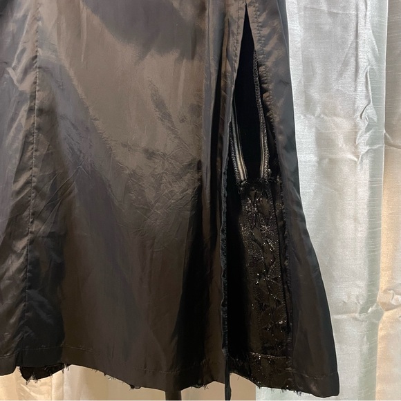 80s/90s Vintage Black Velvet dress with lace size small/medium NO TAG handmade - Picture 12 of 13